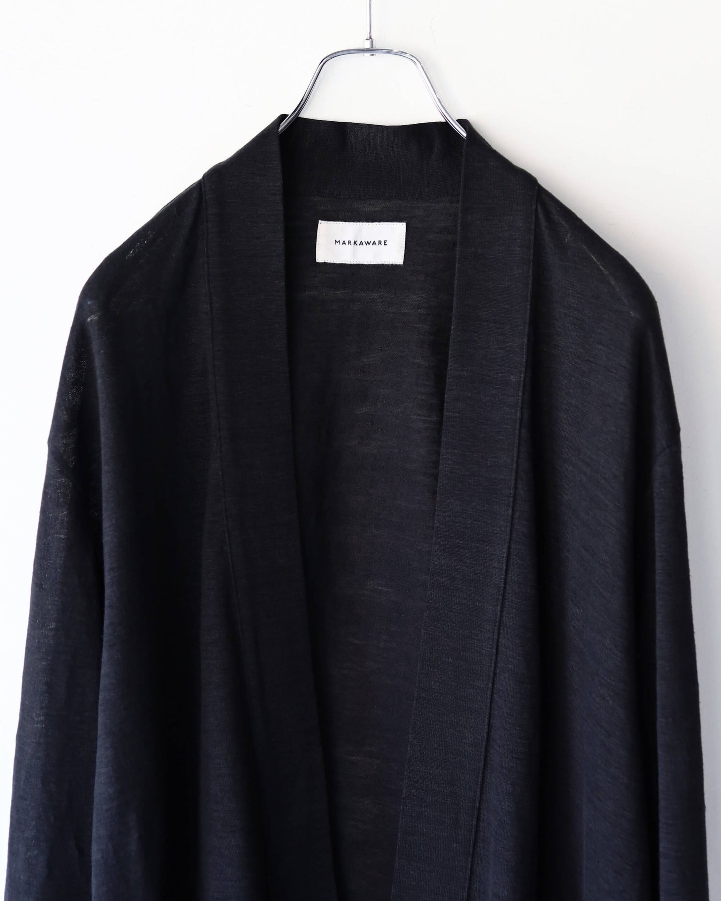 JAPANESE CARDIGAN HEMP KNIT "BLACK"