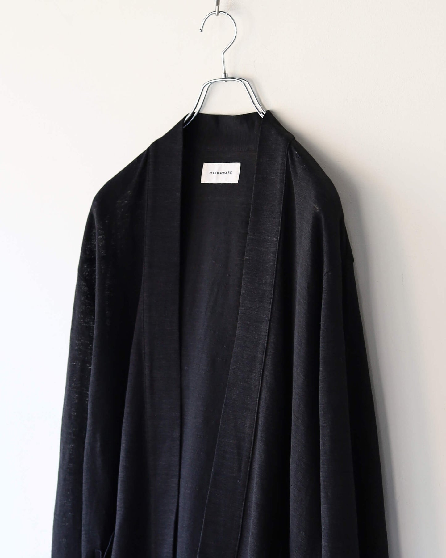 JAPANESE CARDIGAN HEMP KNIT "BLACK"