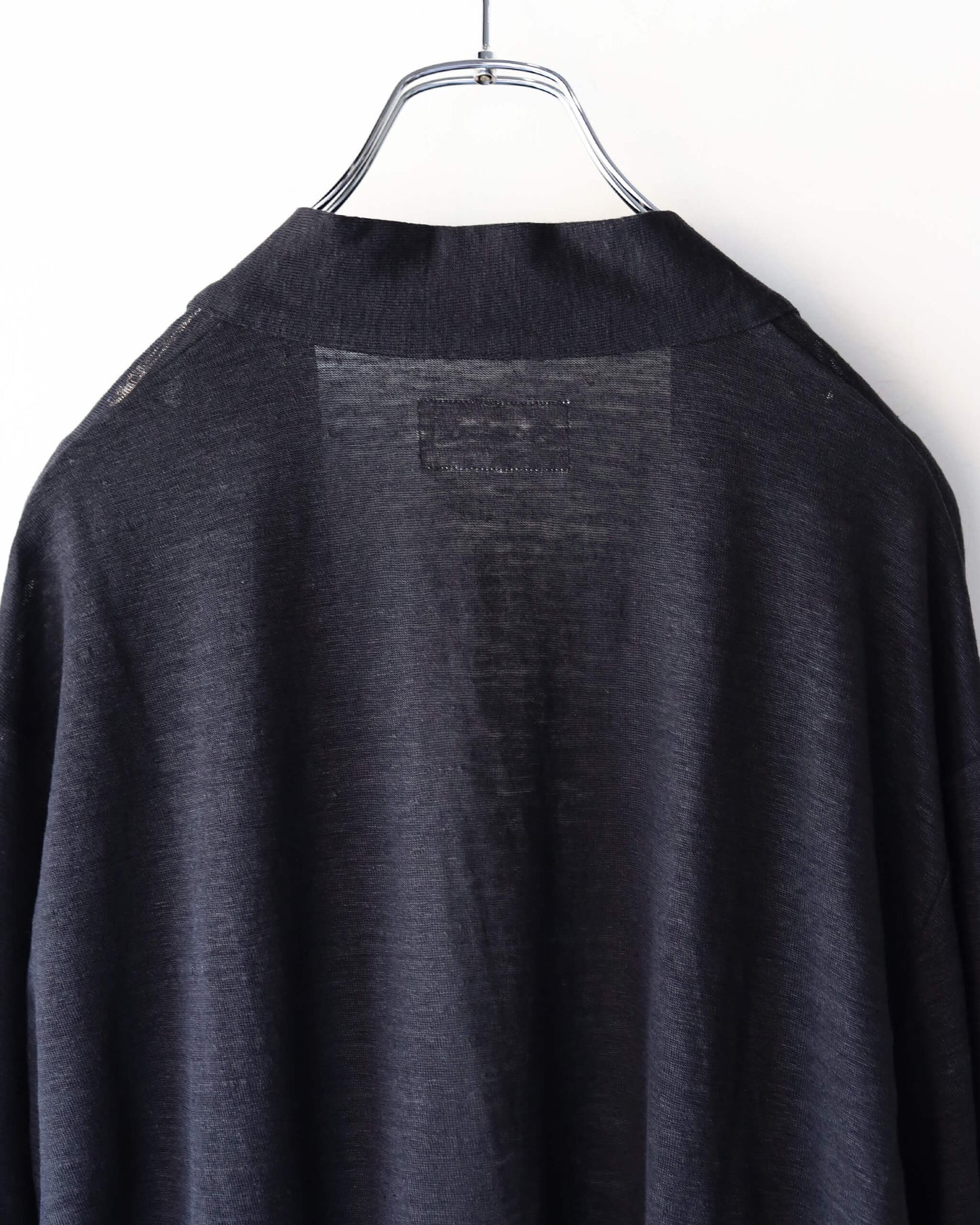 JAPANESE CARDIGAN HEMP KNIT "BLACK"