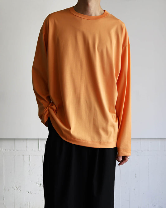 COMFORT FIT TEE L/S ORGANIC GIZA 80/2 KNIT "ORANGE"