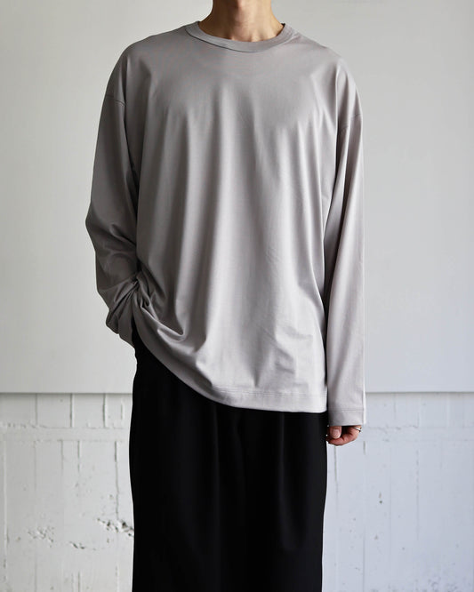 COMFORT FIT TEE L/S ORGANIC GIZA 80/2 KNIT "M.GRAY"