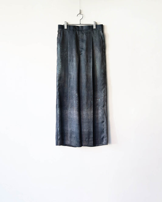 SINGLE TUCK WIDE TROUSER "Black"