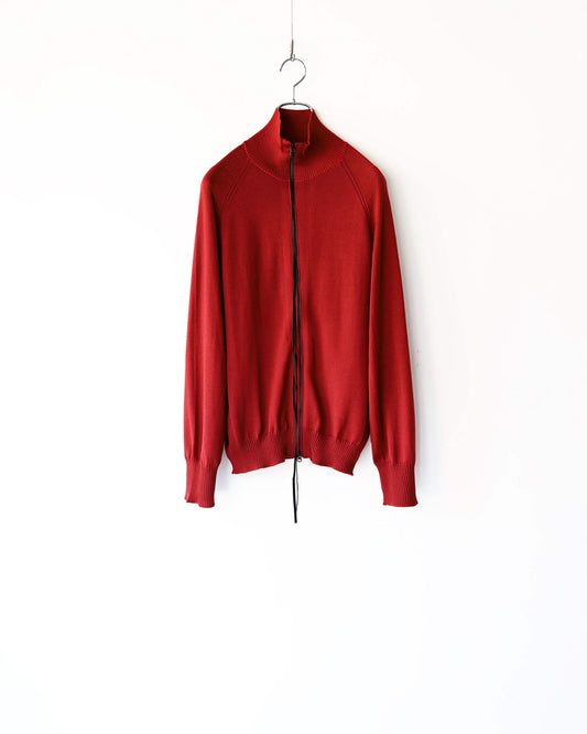 WG ZIP CARDIGAN "Bitter Red"