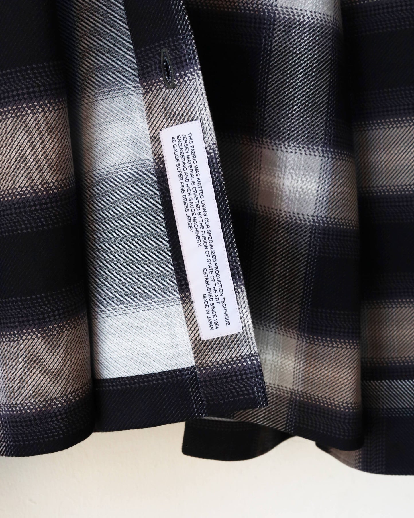 28G Ombre Check Balise Shirt "BLACK WHITE"