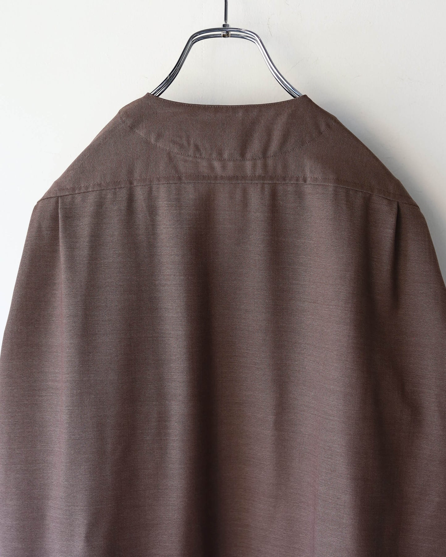 SKIPPER SHIRT WOOL HIGH TWIST TROPICAL "BROWN"