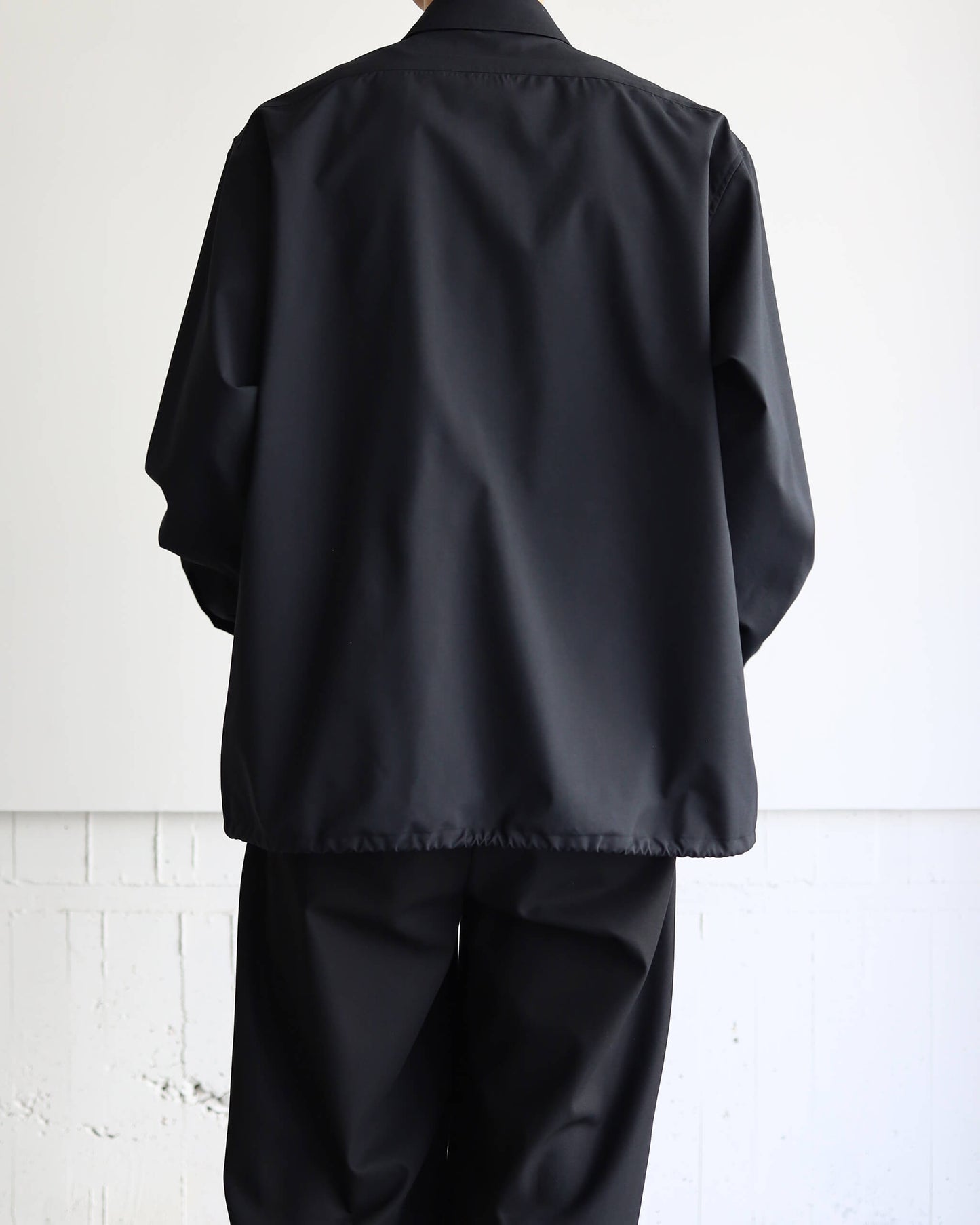 PULLOVER SPORT SHIRT 2/80 ORGANIC WOOL TYPEWRITER "BLACK"