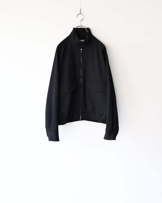 DOG EAR JACKET 2/60 WASHER WOOL GABARDINE "BLACK"