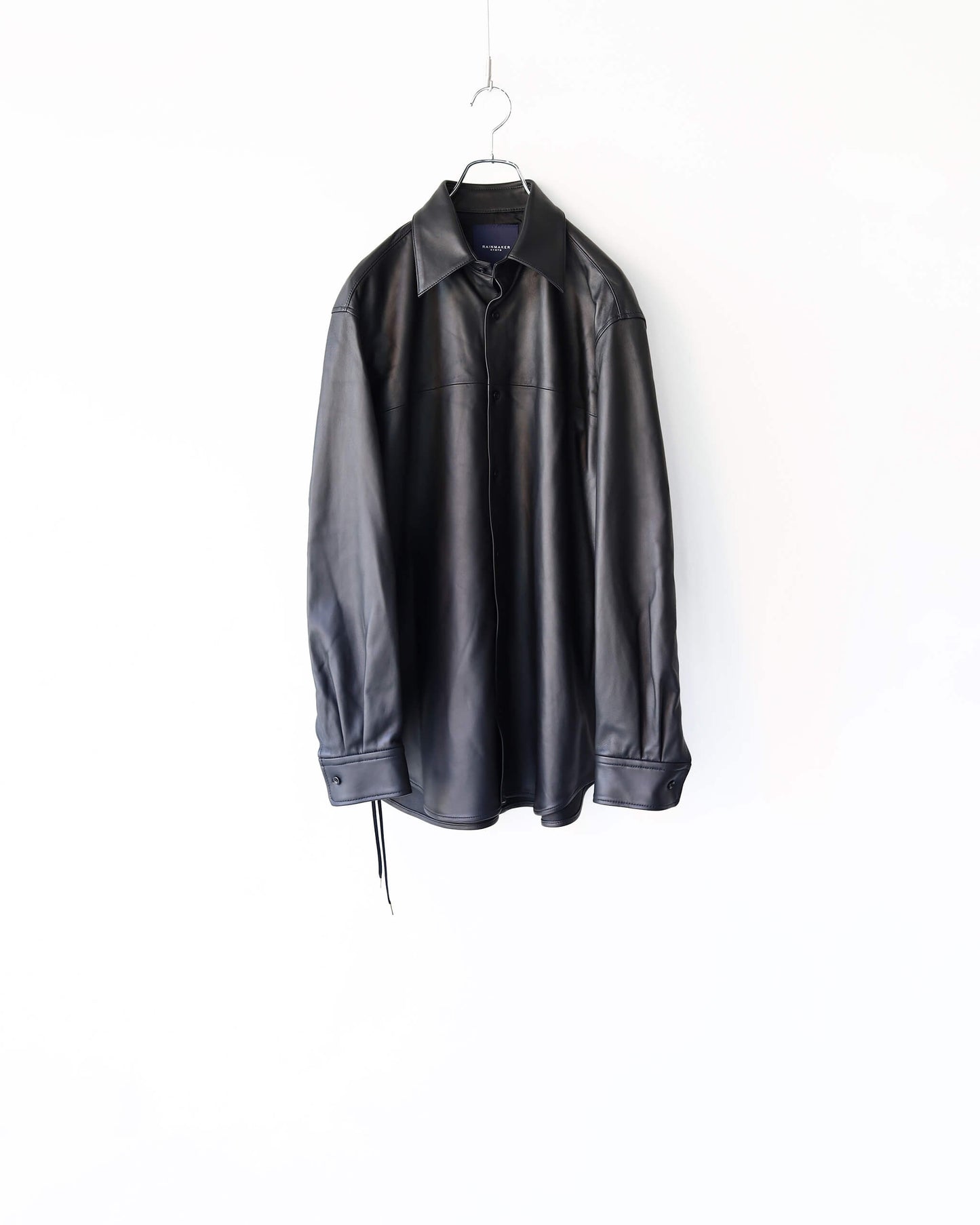 LEATHER DOUGI SHIRT "BLACK"