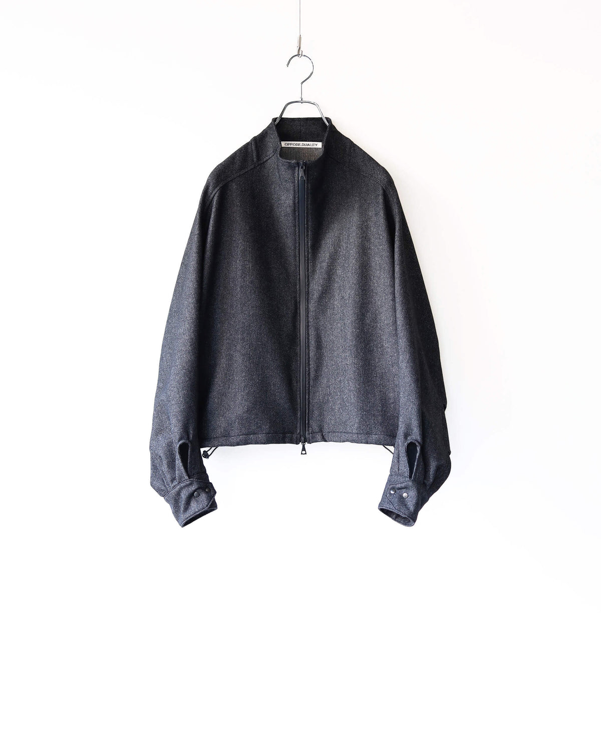 High Neck Top Wool "Black"