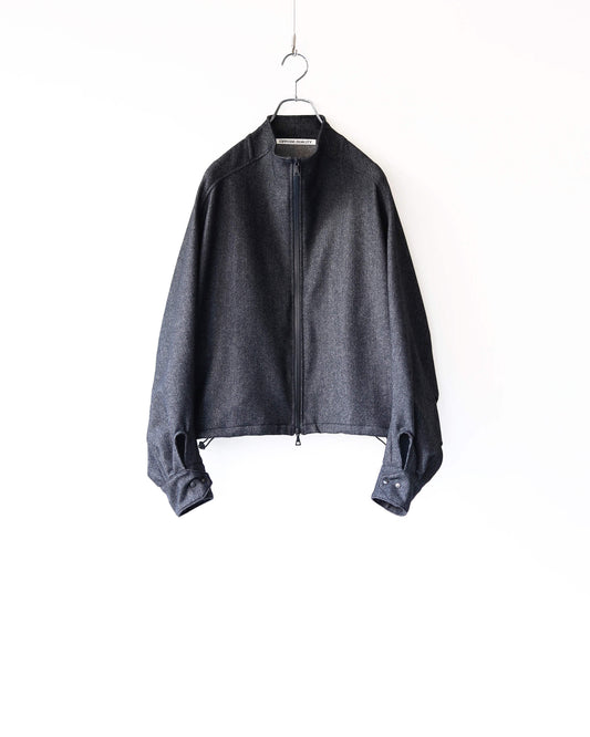 High Neck Top Wool "Black"