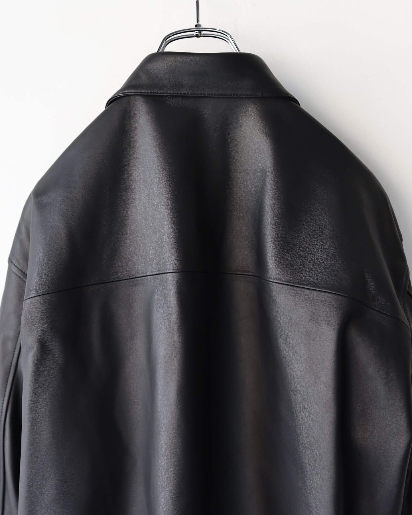 LEATHER DOUGI SHIRT "BLACK"
