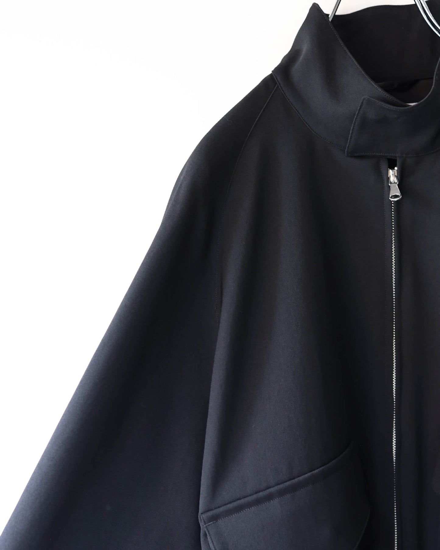 DOG EAR JACKET 2/60 WASHER WOOL GABARDINE "BLACK"