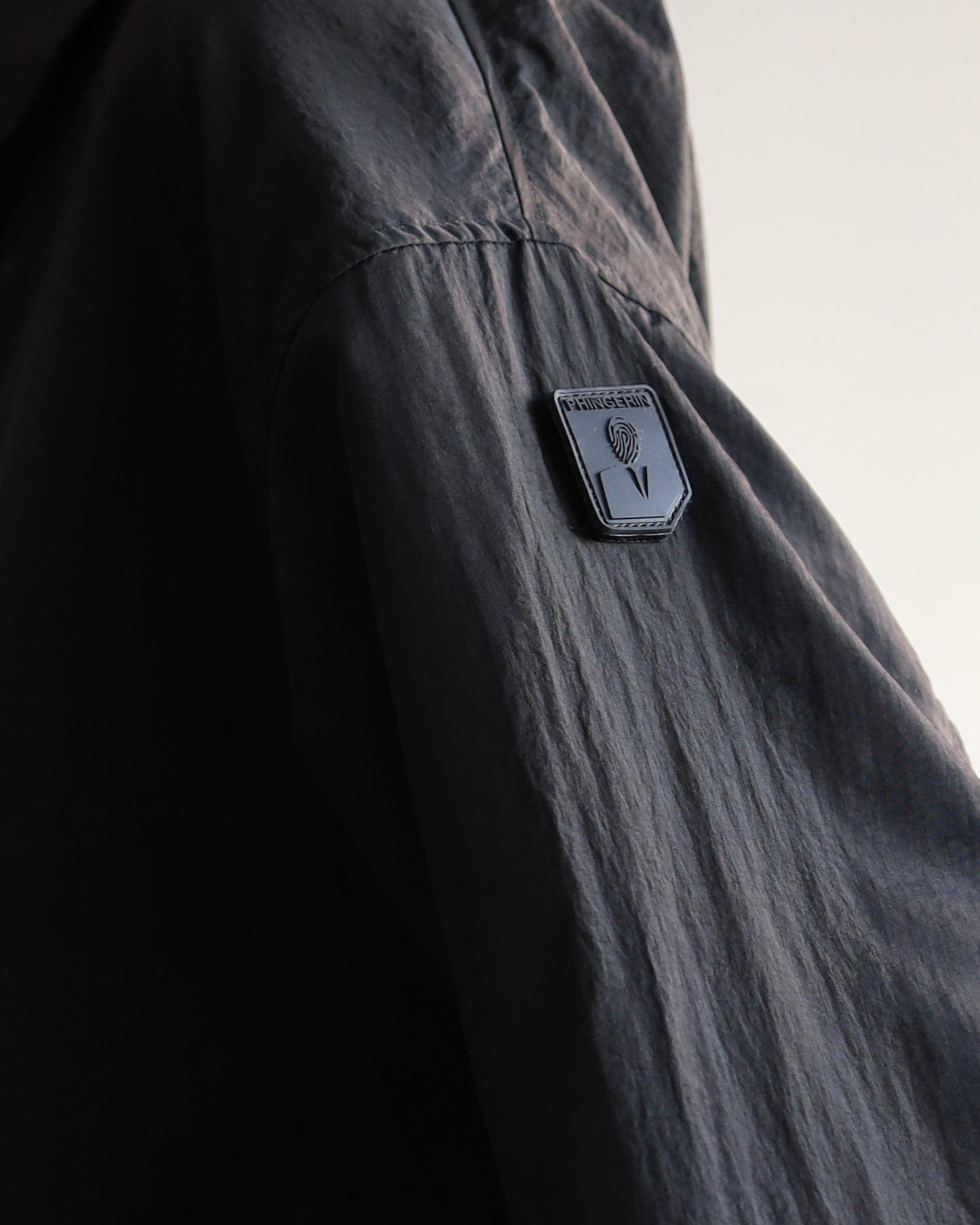 CRUSHED NYLON FULL PACK JACKET "BLACK"