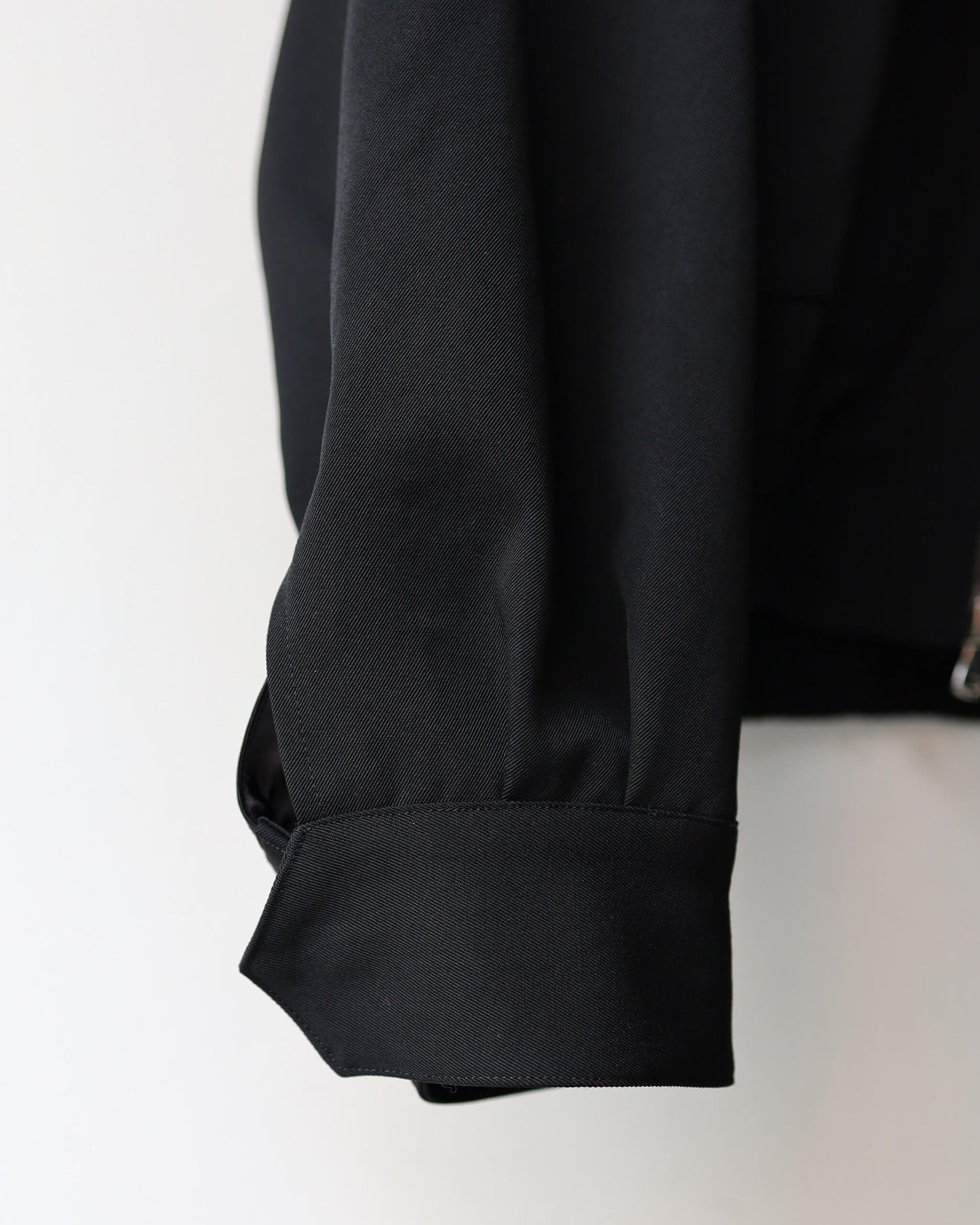 DOG EAR JACKET 2/60 WASHER WOOL GABARDINE "BLACK"