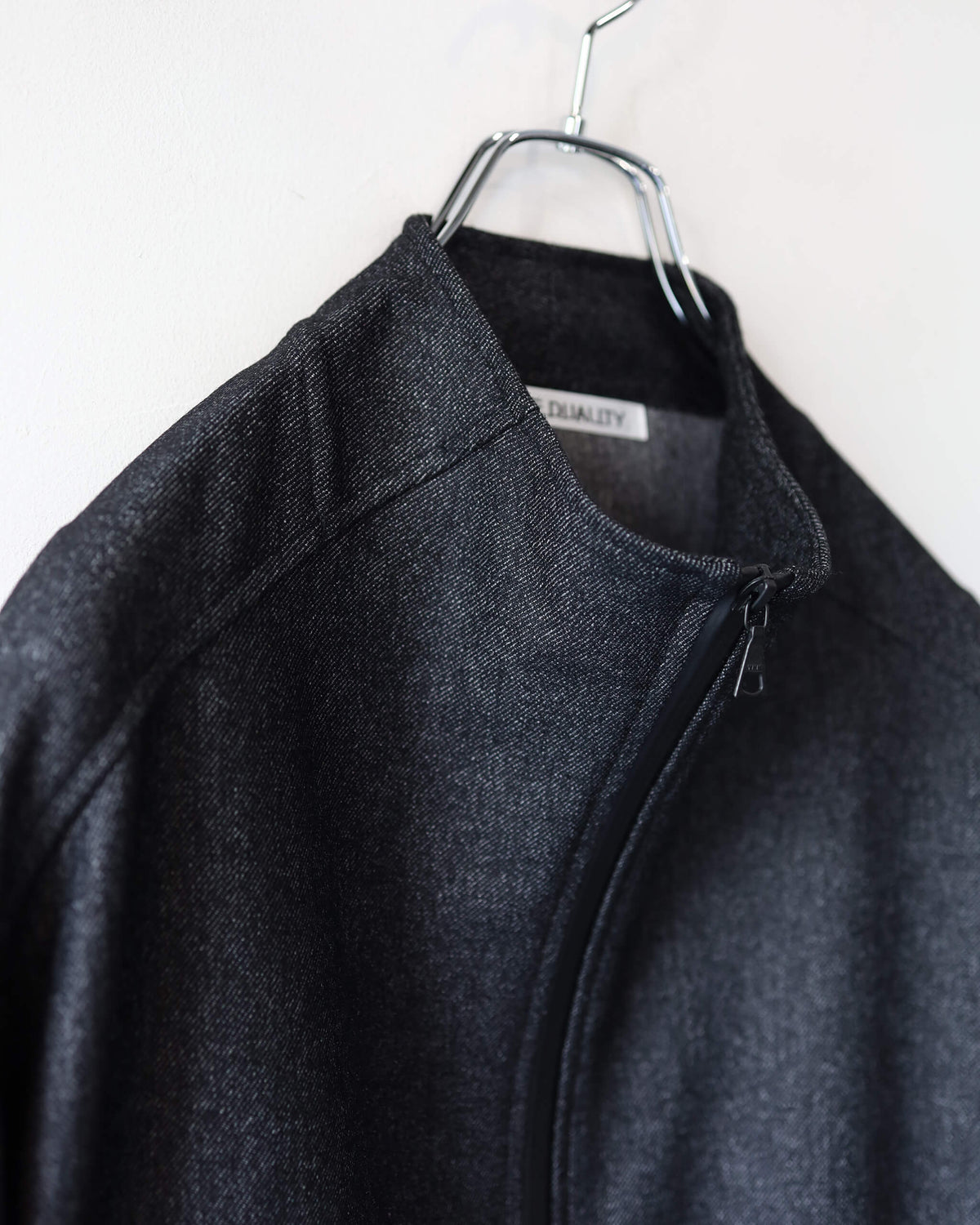 High Neck Top Wool "Black"
