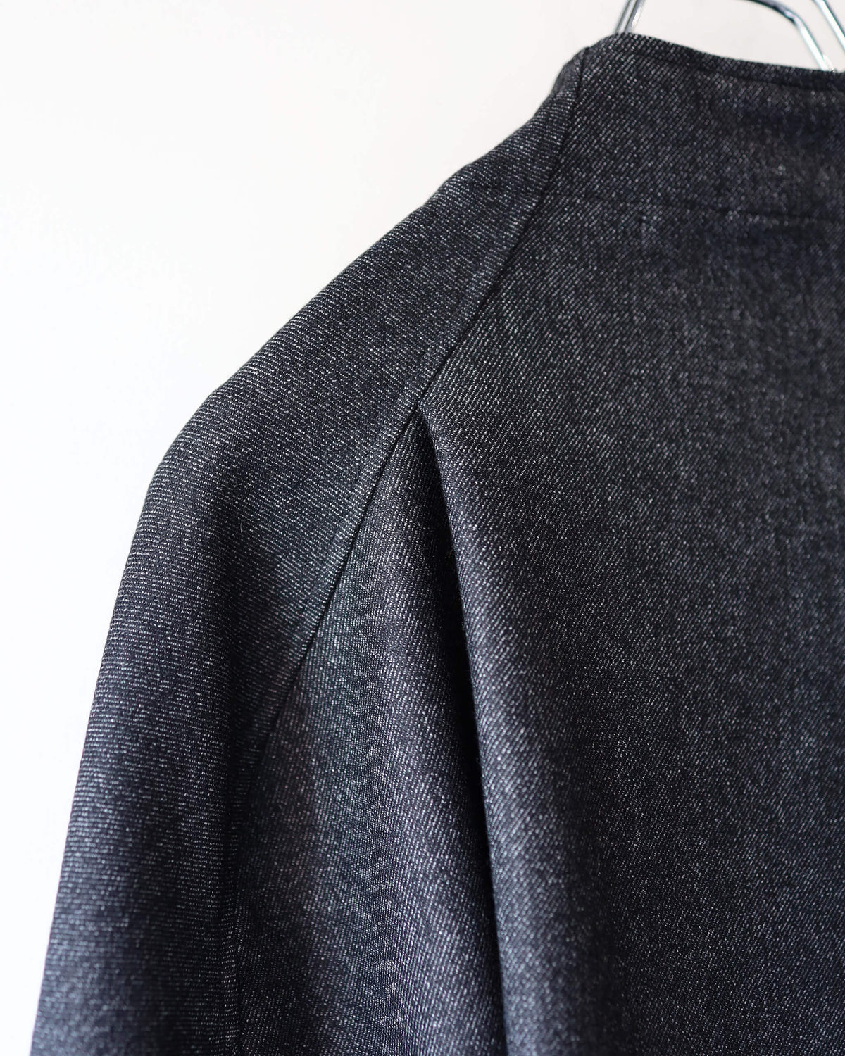 High Neck Top Wool "Black"