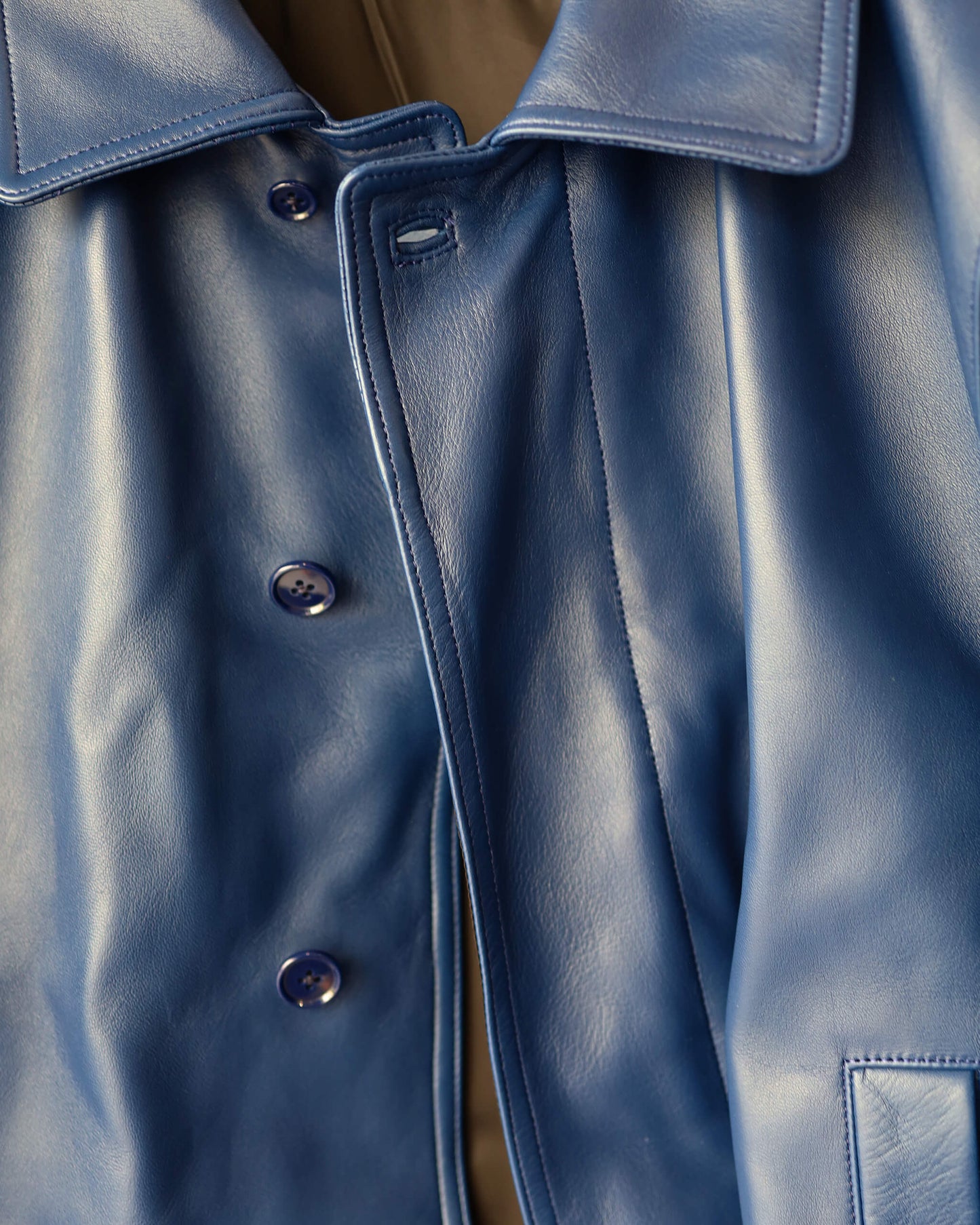 ST LEATHER JACKET "BLUE"