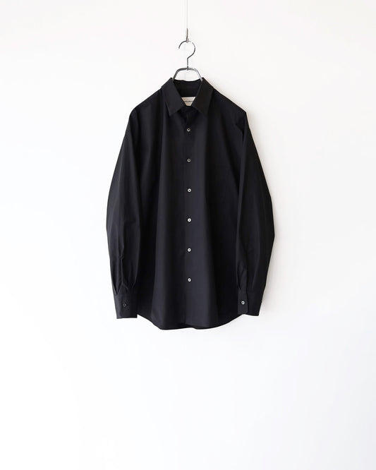 COMFORT FIT SHIRT ORGANIC GIZA TYPEWRITER-CLOTH "BLACK"