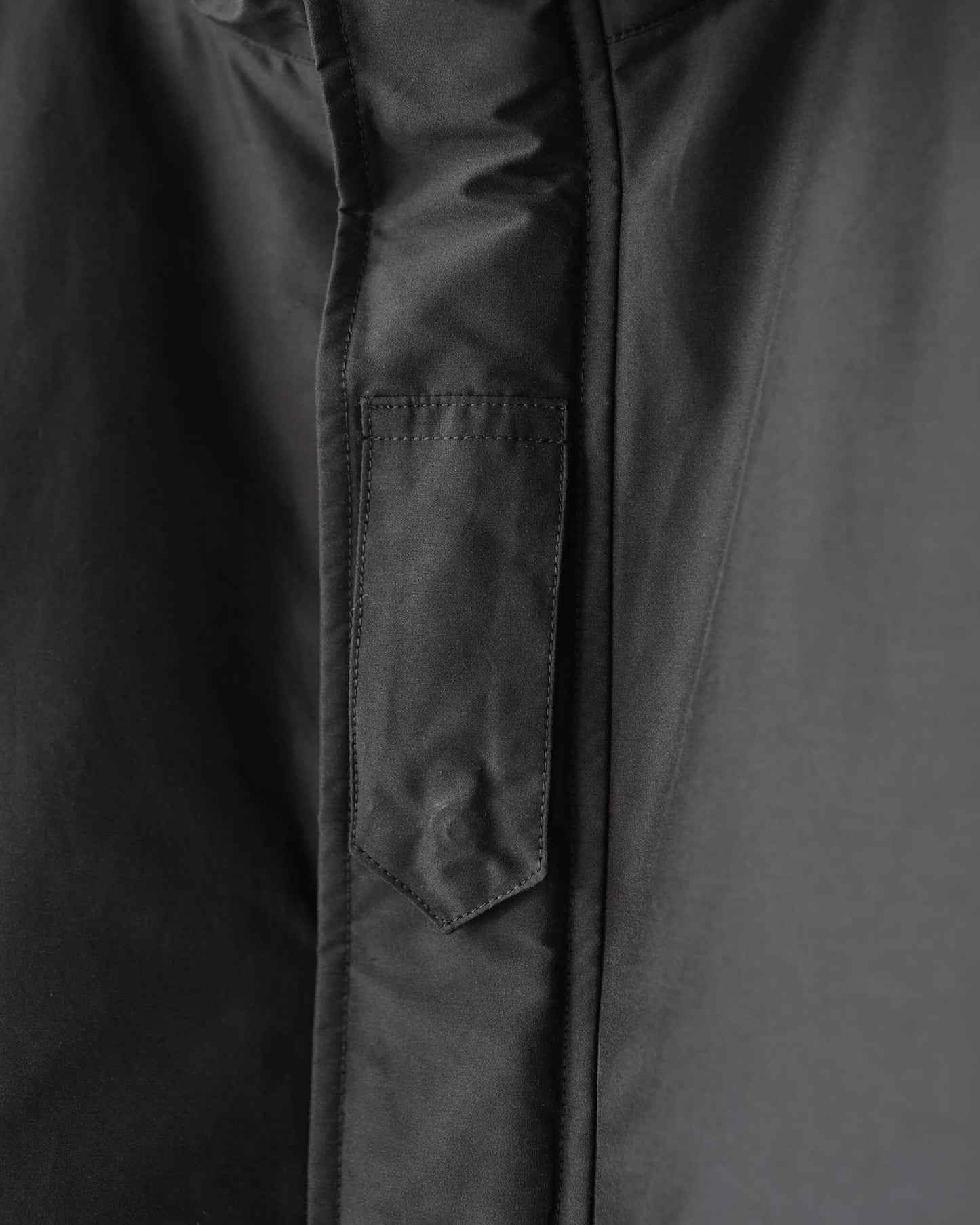 PUFFED ECWCS JACKET ORGANIC COTTON SILK HIGH COUNT TYPEWRITER "BLACK"