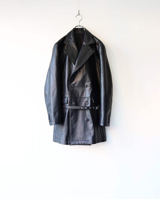 DOUBLE BREASTED LONG JACKET "Black"