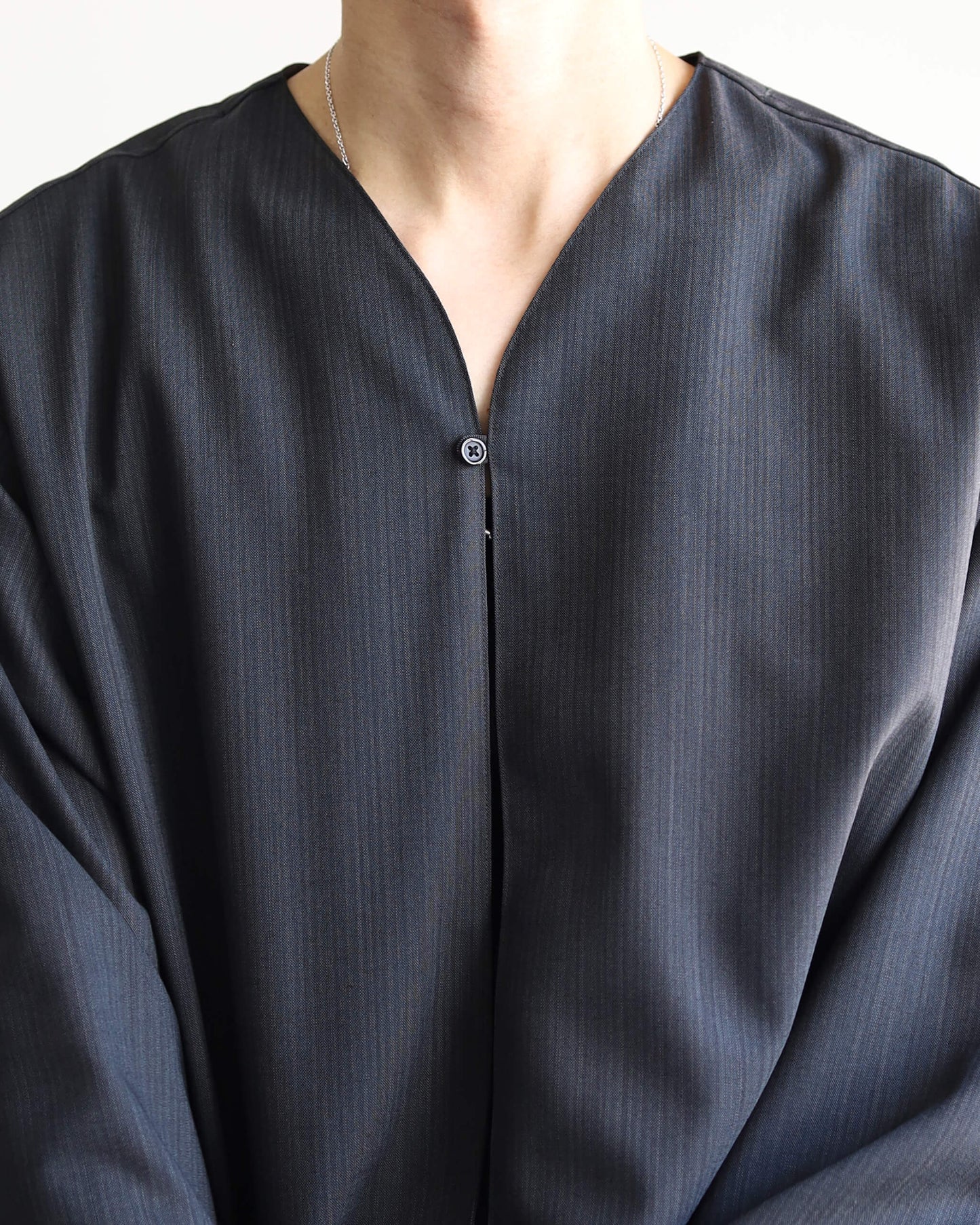 SKIPPER SHIRT WOOL HIGH TWIST TROPICAL "GRAY"