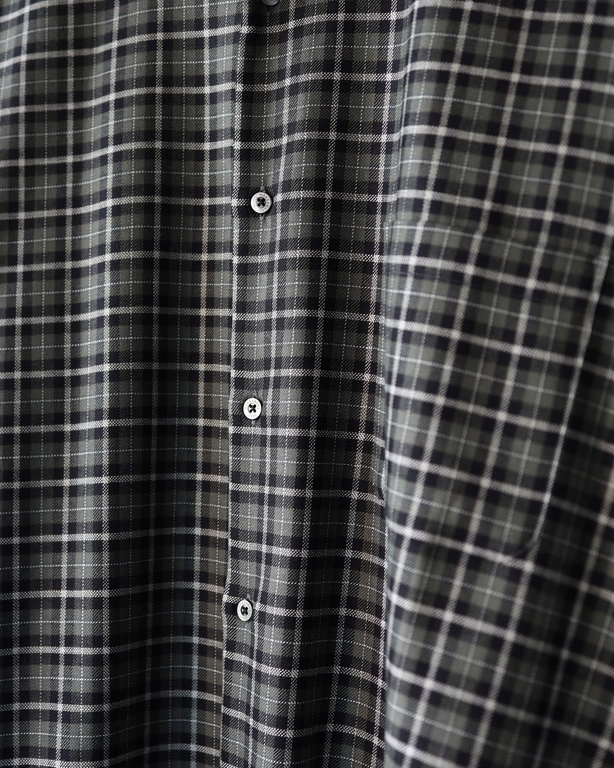 COMFORT FIT SHIRT ORGANIC WOOL VIYELLA "MOSS GRAY CHECK"
