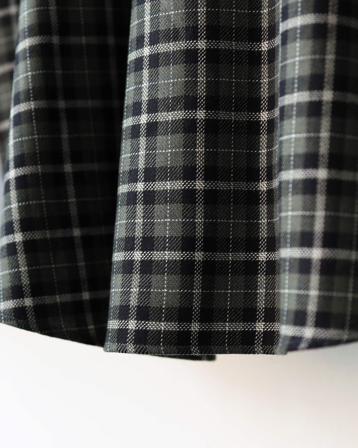 COMFORT FIT SHIRT ORGANIC WOOL VIYELLA "MOSS GRAY CHECK"