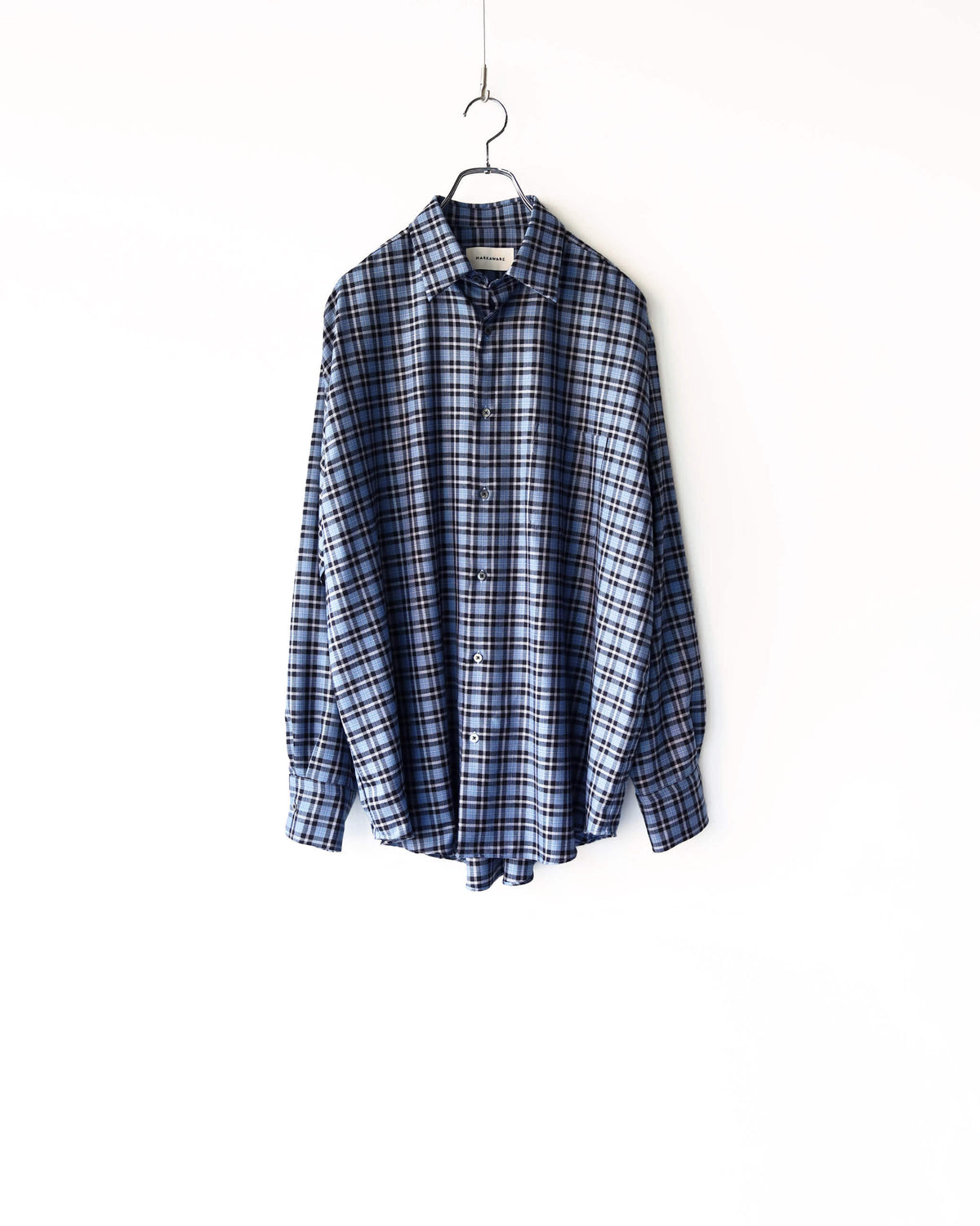 COMFORT FIT SHIRT ORGANIC WOOL VIYELLA "BLUE CHECK"