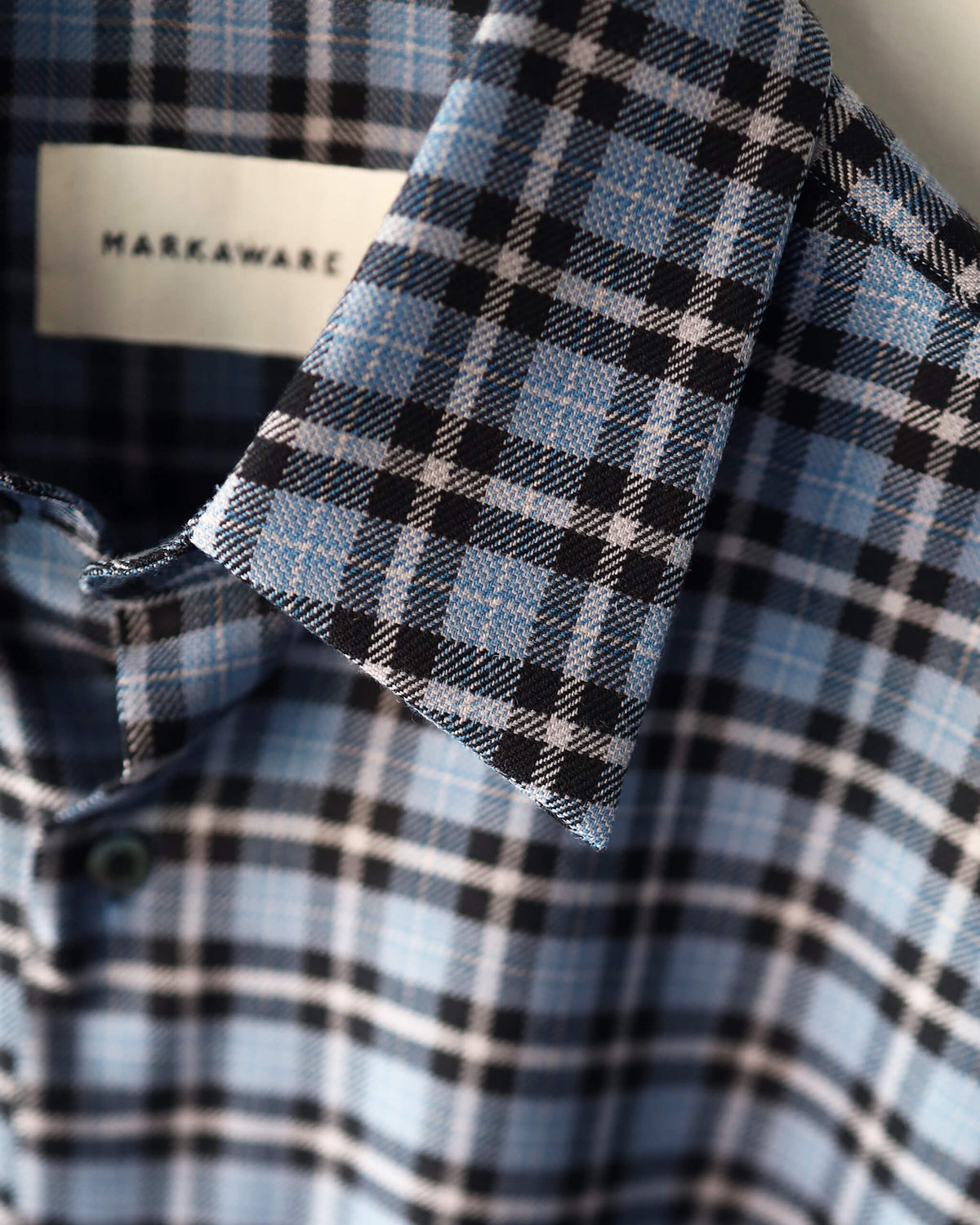 COMFORT FIT SHIRT ORGANIC WOOL VIYELLA "BLUE CHECK"