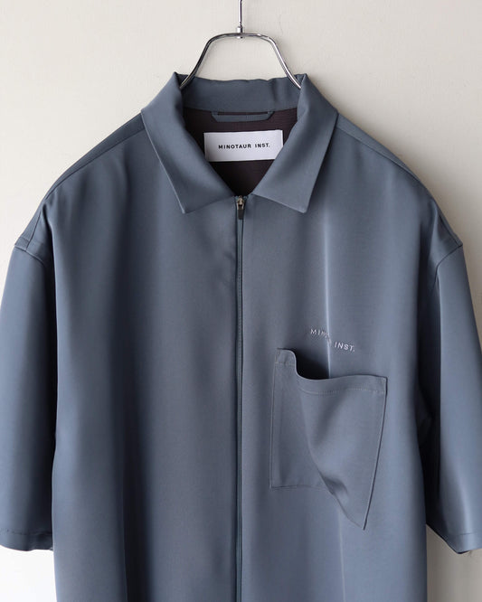TS ZIP SHIRTS "GRAY"