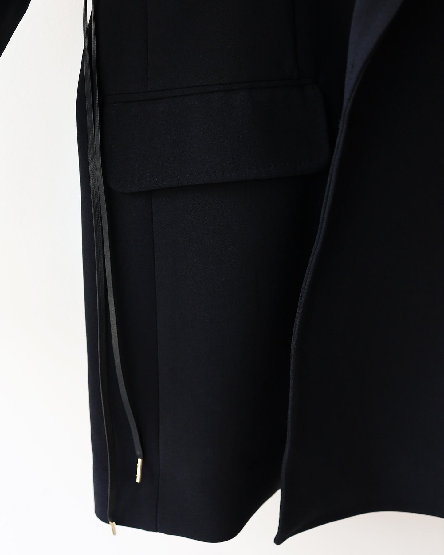 DOUBLE BREASTED LONG JACKET "BLACK"