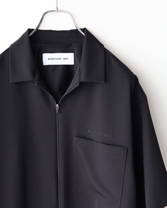 TS ZIP SHIRTS "BLACK"