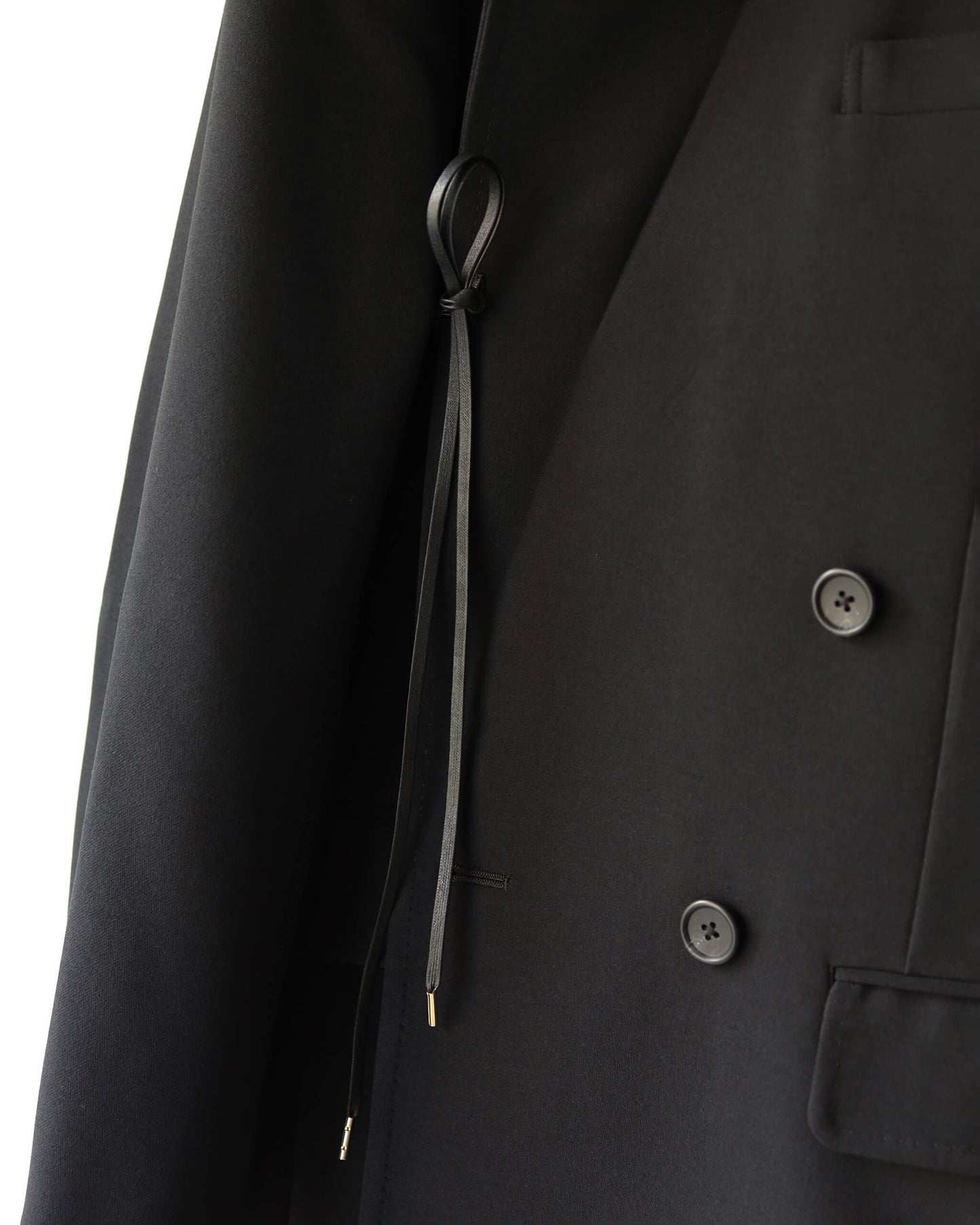 DOUBLE BREASTED LONG JACKET "BLACK"