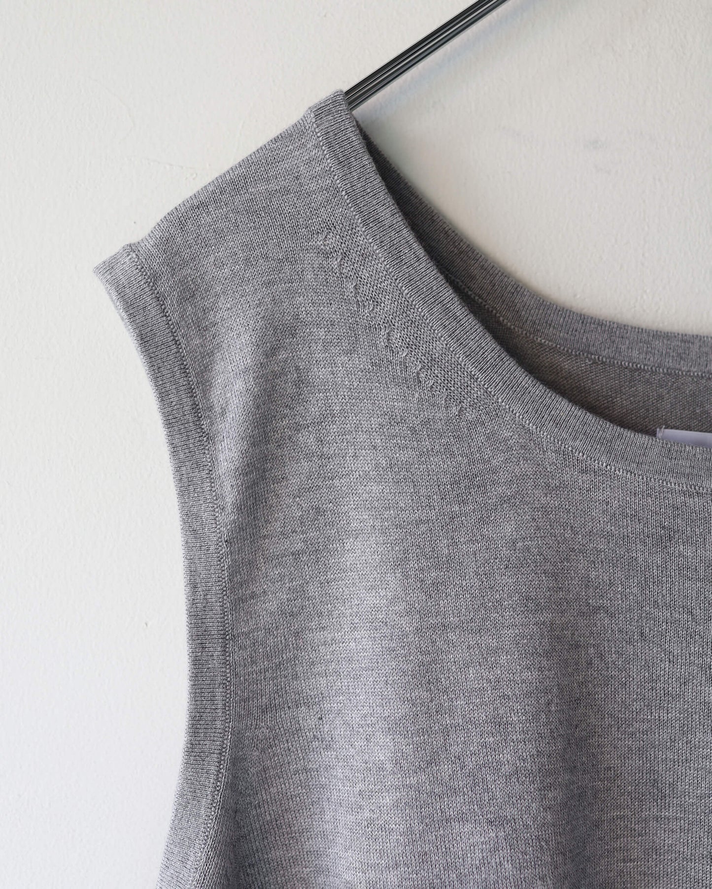Silk Cashmere Tank-top "Light Grey"