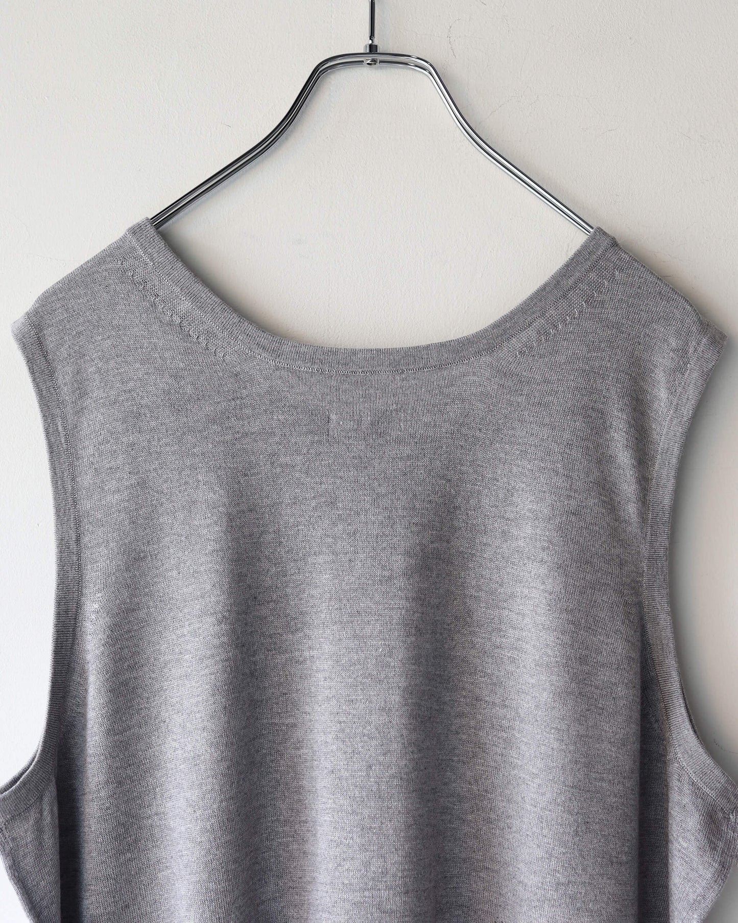 Silk Cashmere Tank-top "Light Grey"