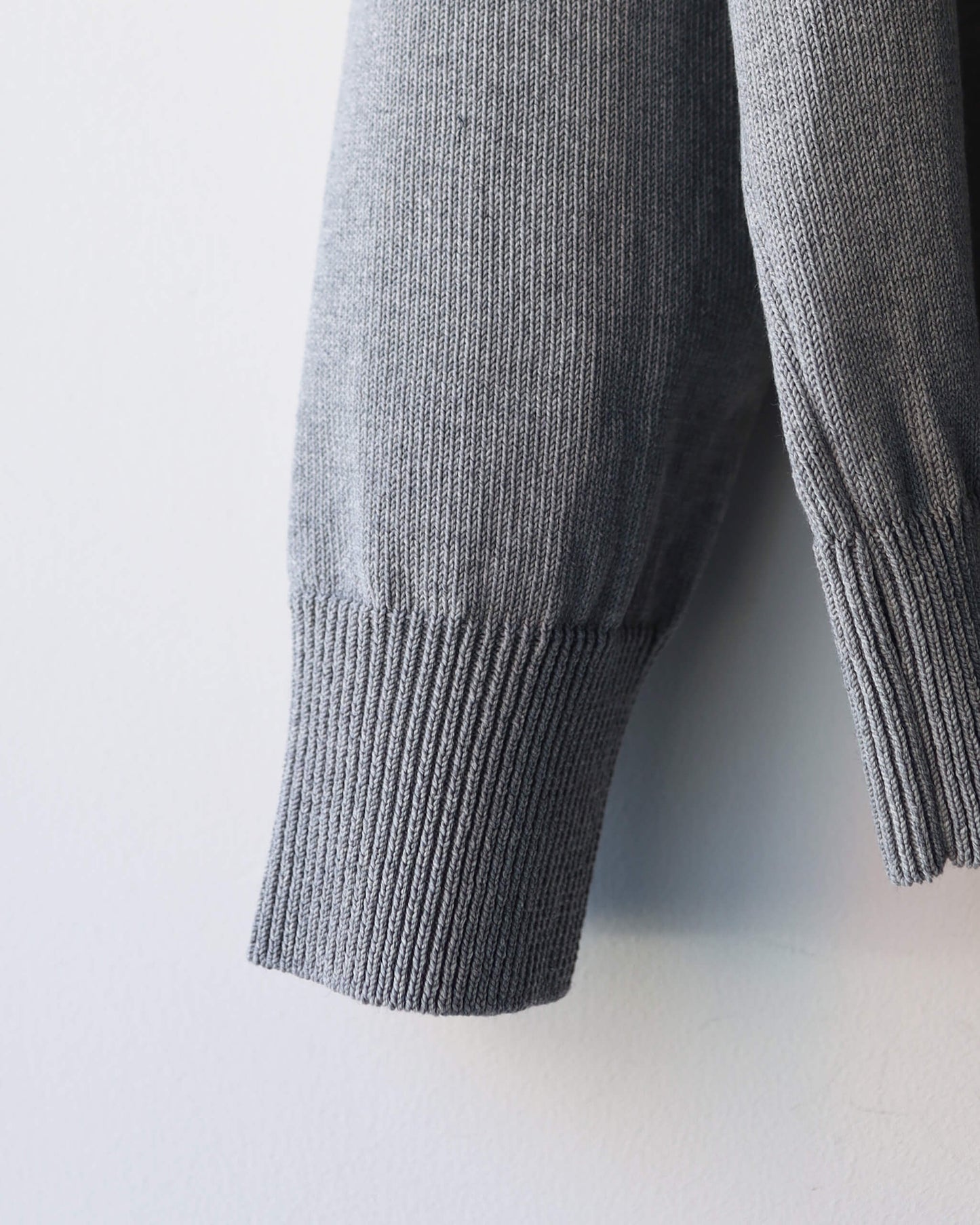 HEAVY KNIT POLO SWEATER "TOP GRAY"