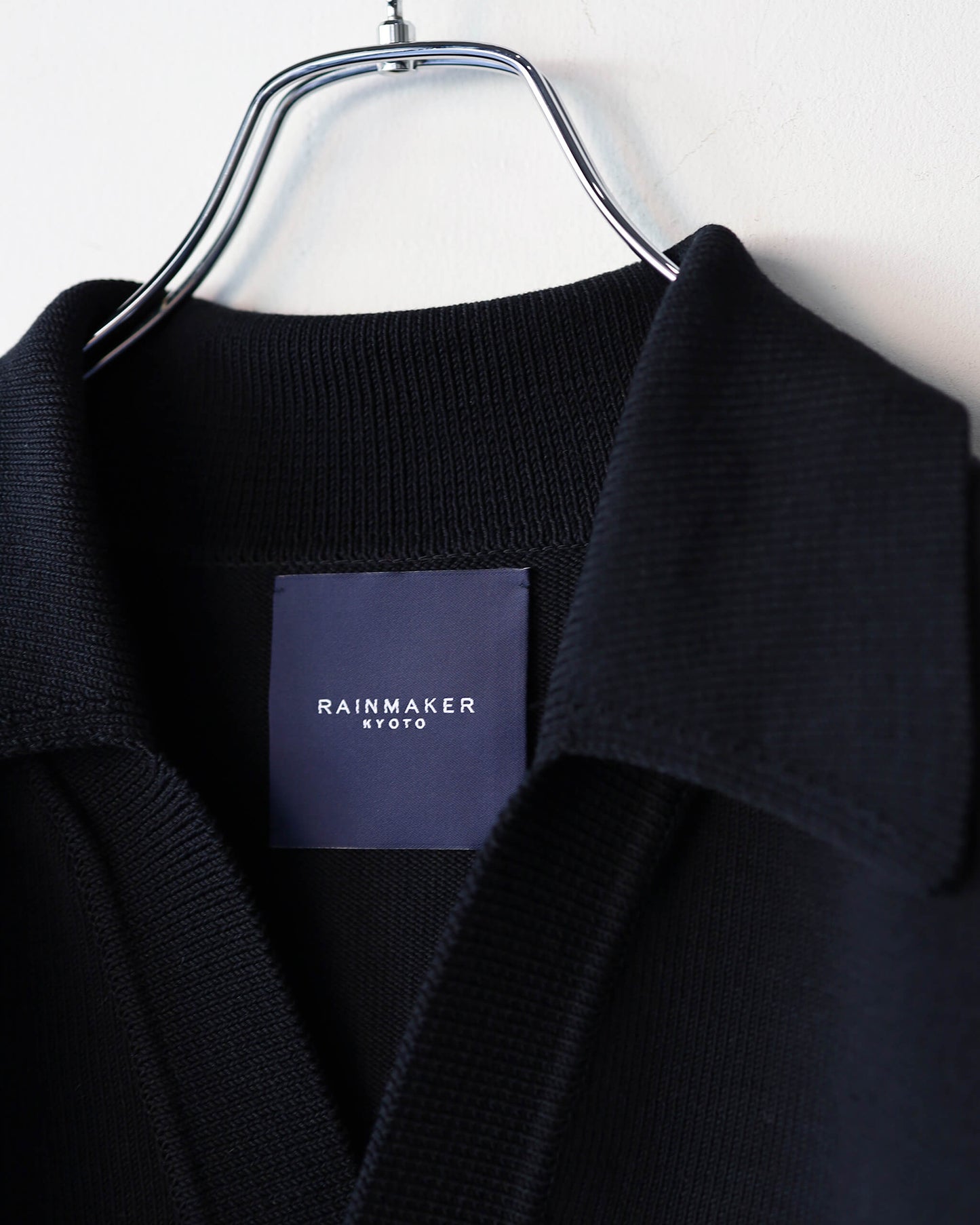 HEAVY KNIT POLO SWEATER "BLACK"