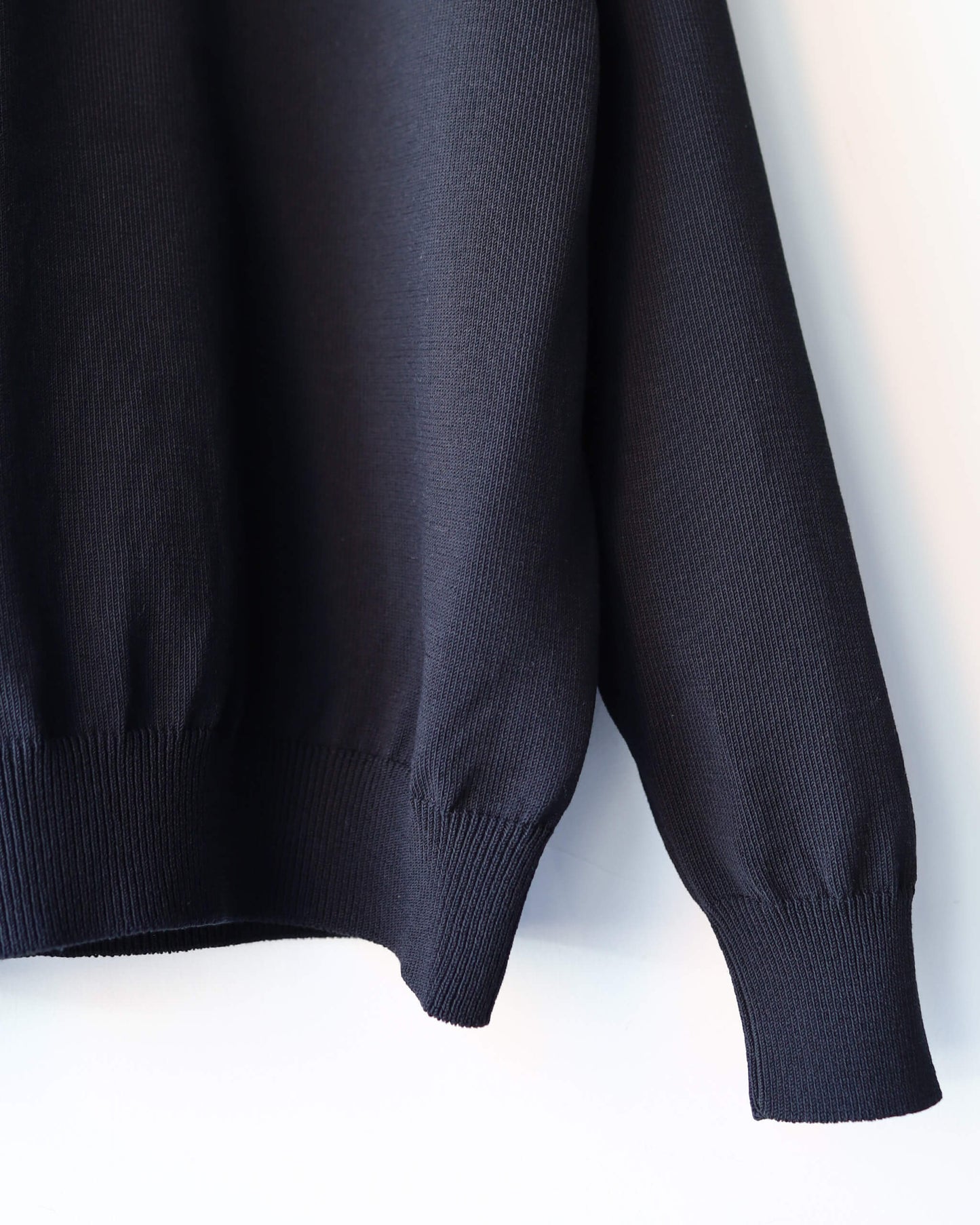 HEAVY KNIT POLO SWEATER "BLACK"