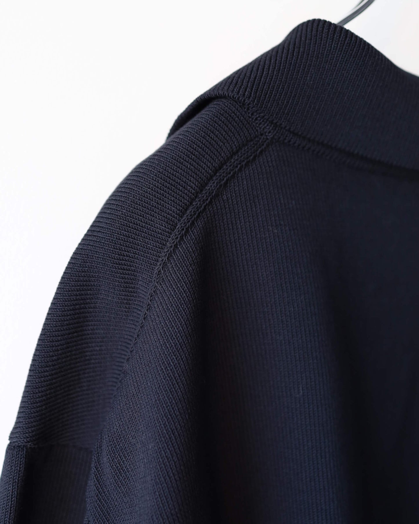 HEAVY KNIT POLO SWEATER "BLACK"
