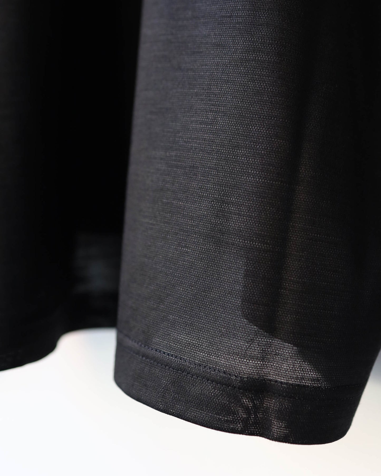 28G Silk Ramie LS Tee "BLACK"