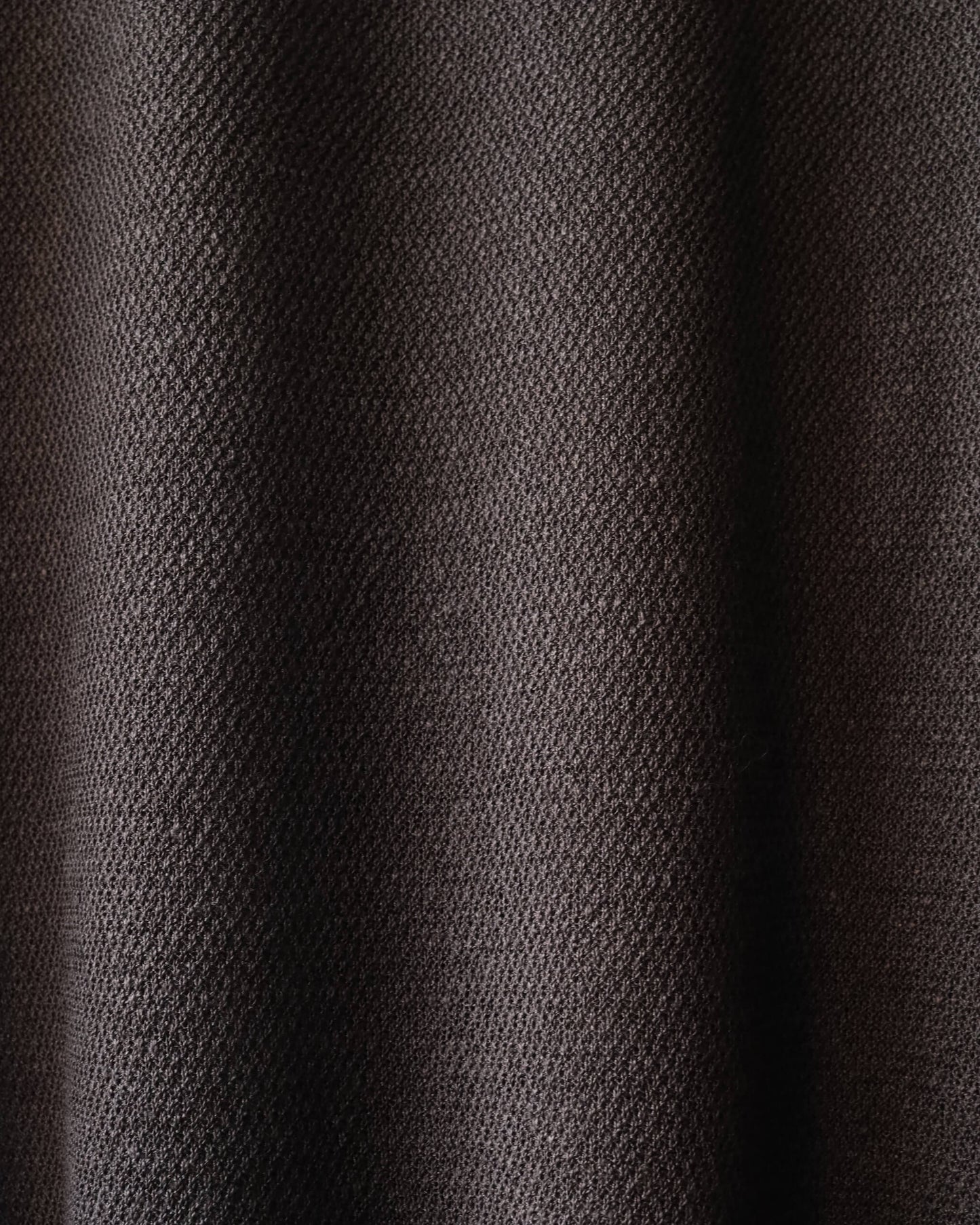 French linen One-button crew neck sweater "Charcoal"