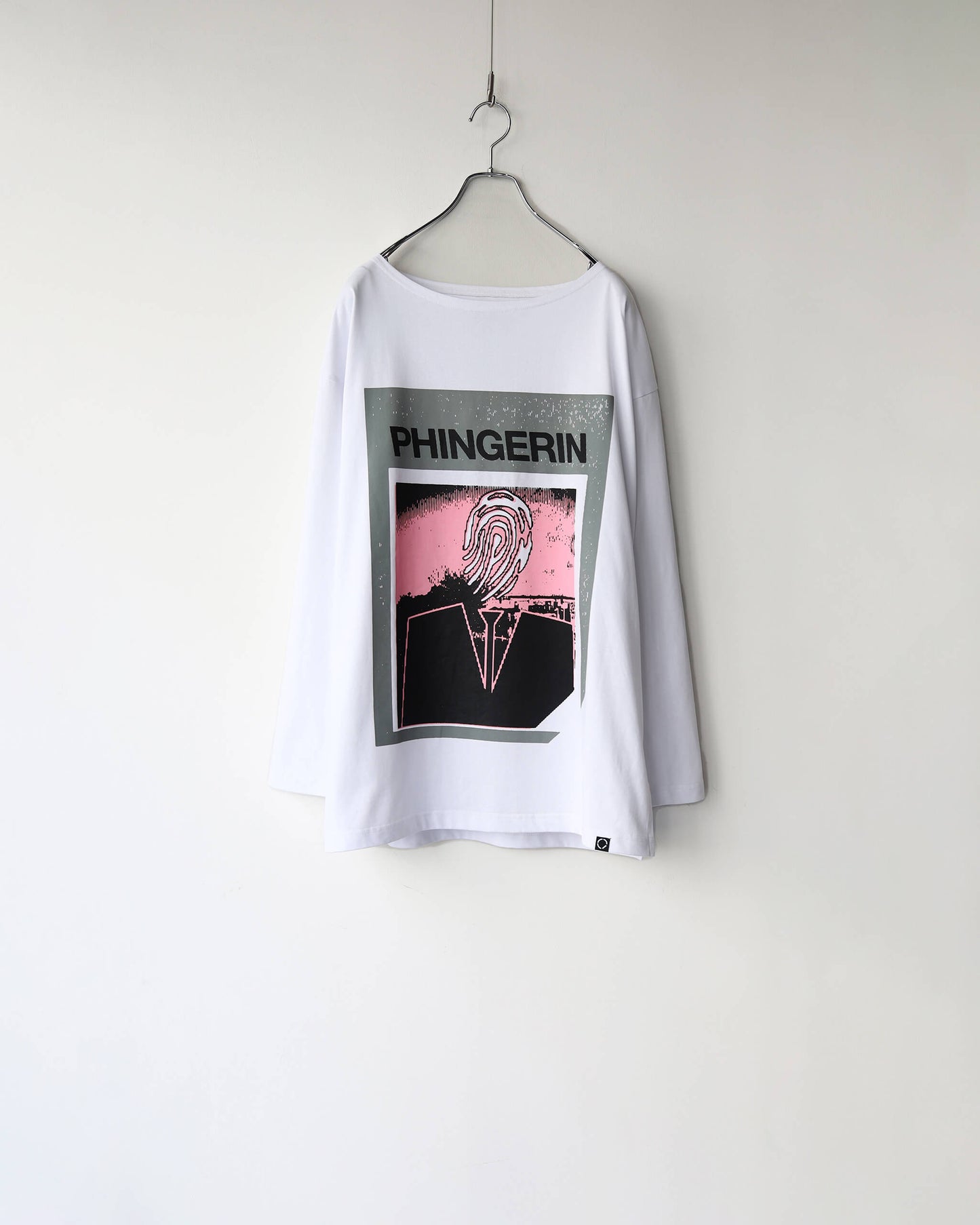 AGENT.P BOAT-NECK L/S TEE "WHITE"