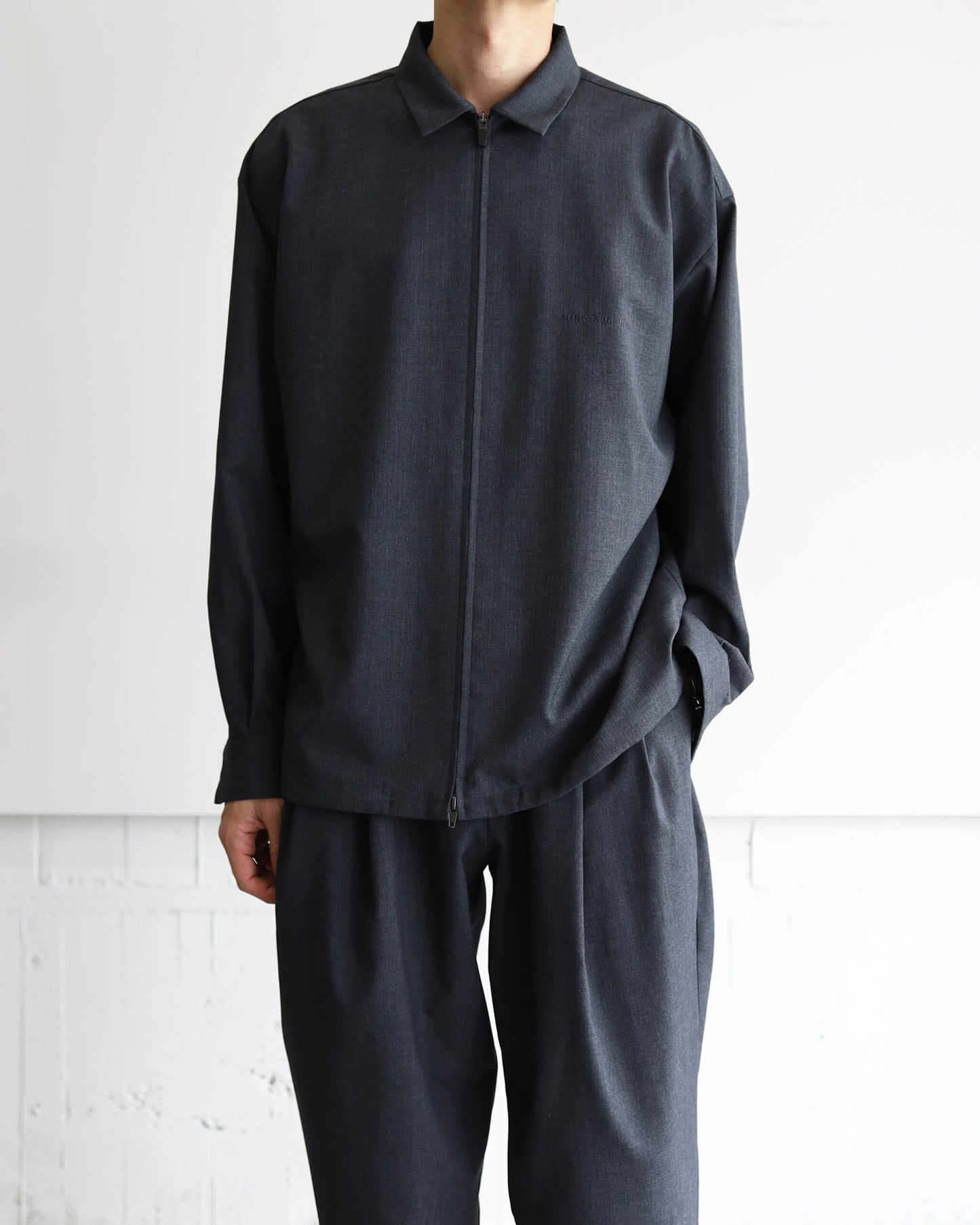 W ZIP SHIRTS BLOUSON "GRAY"