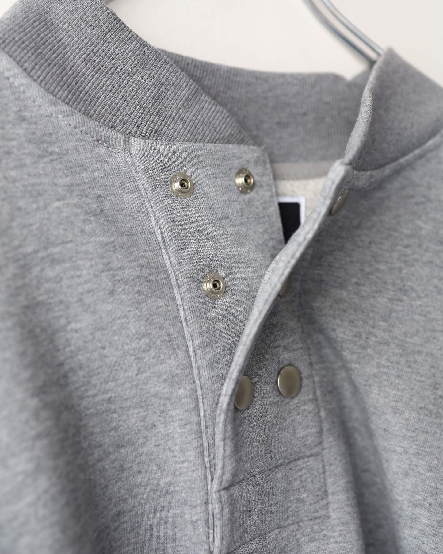 DOUBLE HENLEY SWEAT SHIRT "GREY"