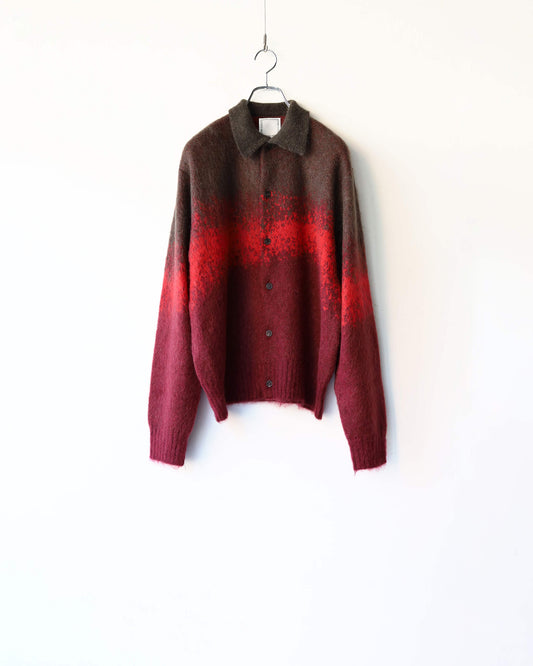 JACQUARD CARDIGAN "Brown Red"