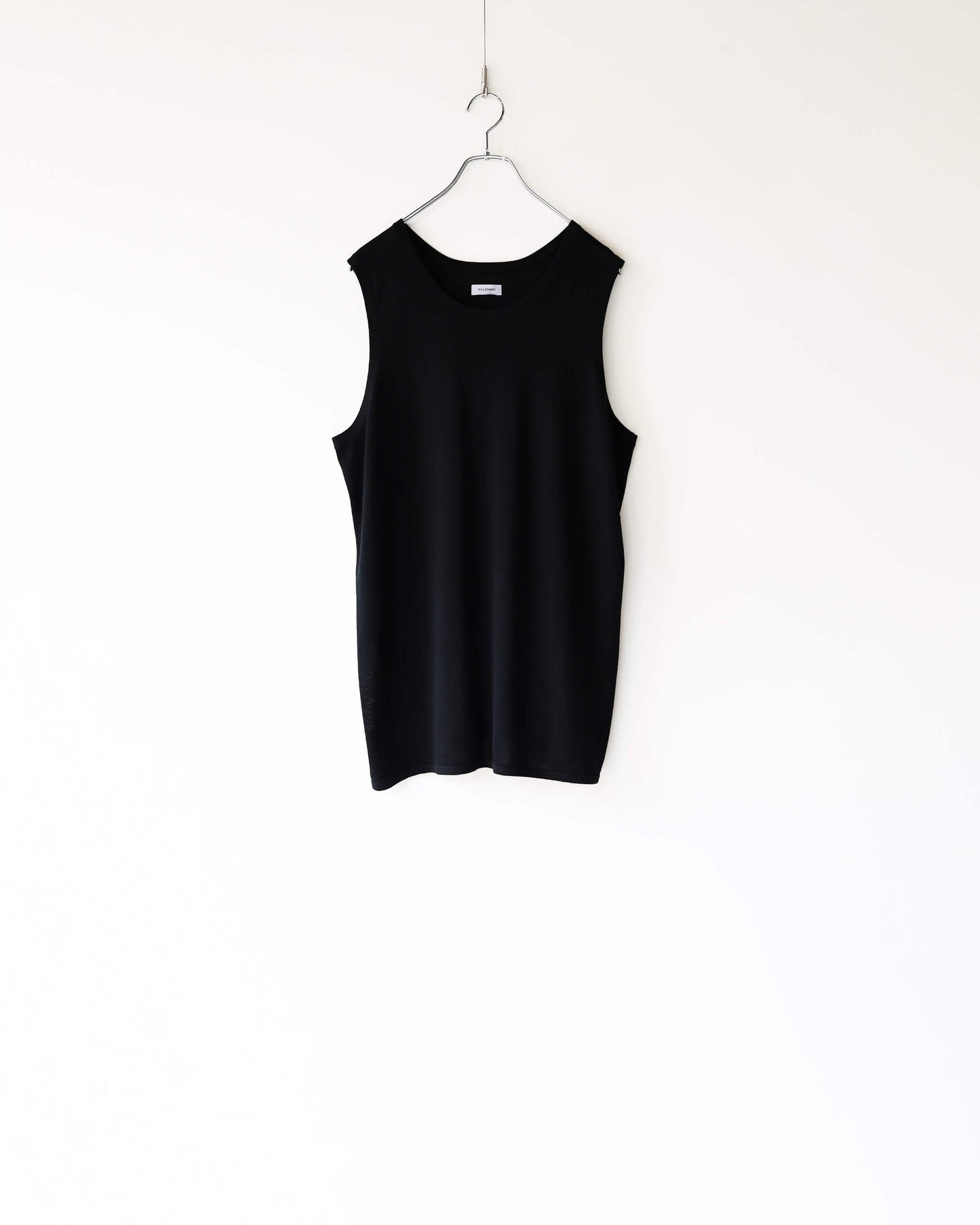 Silk Cashmere Tank-top "Black"