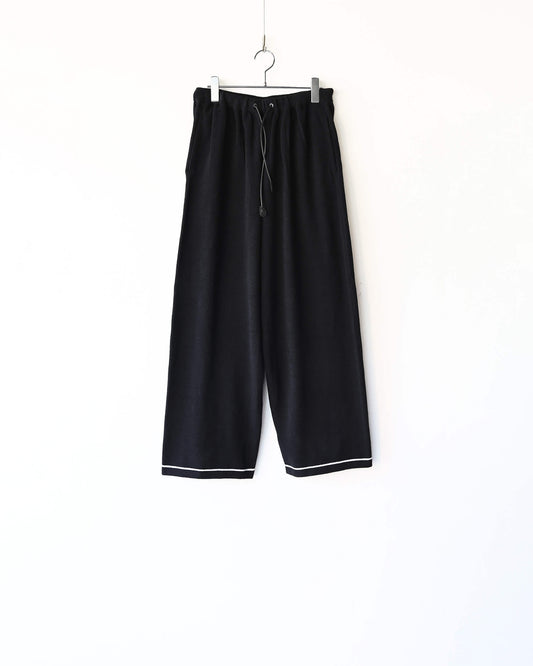 Cotton cashmere pile Line pants "Black"