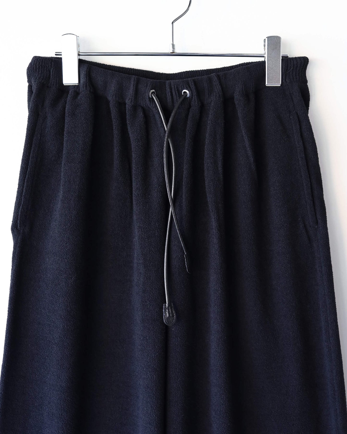 Cotton cashmere pile Line pants (WOMENS) "Black"