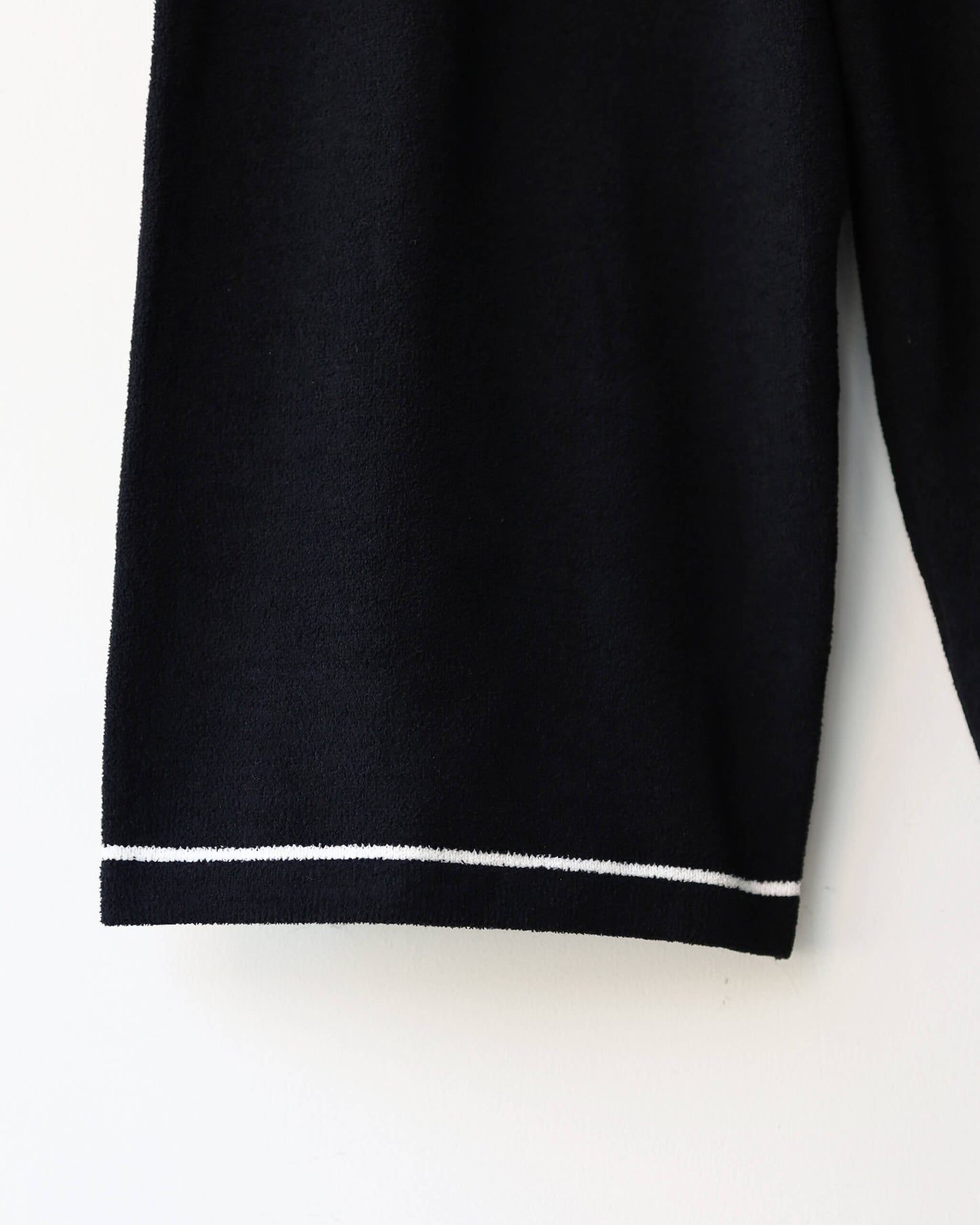 Cotton cashmere pile Line pants (WOMENS) "Black"