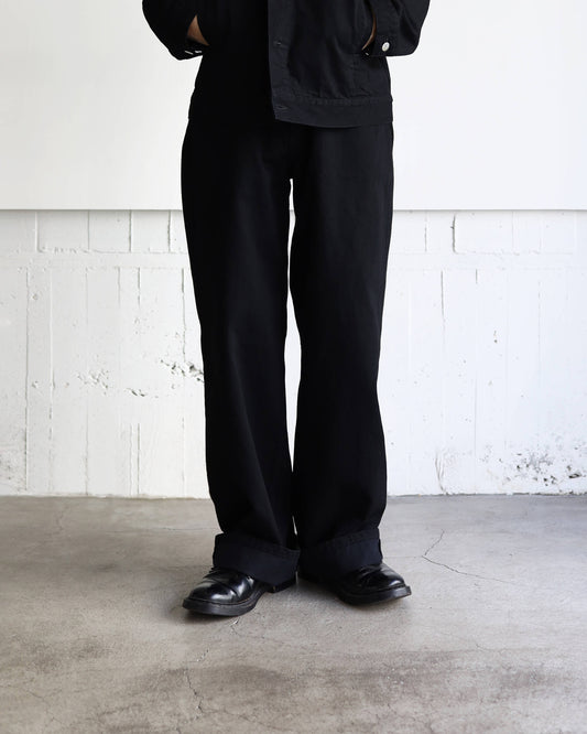 DENIM PANTS WIDE "BLACK"